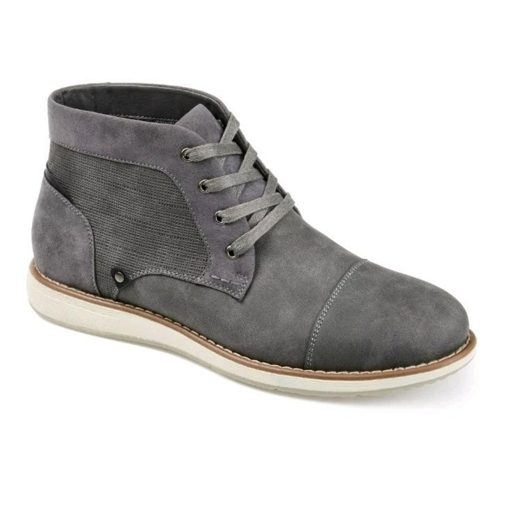 Vance Co. Austin  Chunka Cap Toe Suede Chukka Boots Grey Men's 11